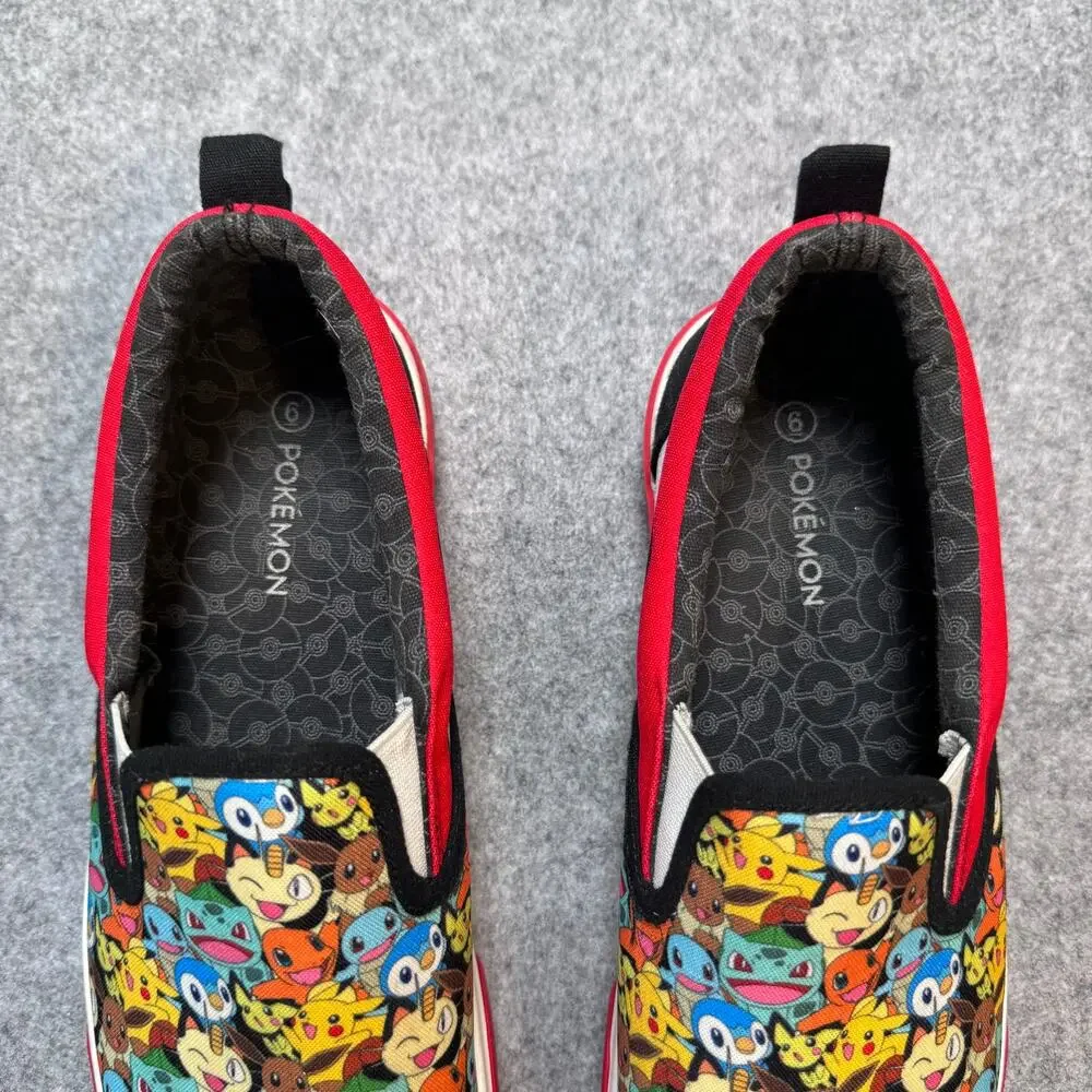 Ground Up Pokemon Slip On Shoes Youth Size 6 Pikachu Canvas Multicolor